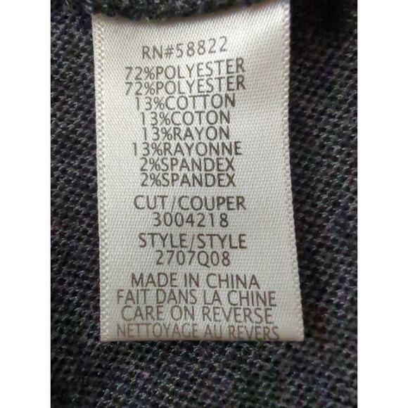 MAX STUDIO Boot Leg Pull 4 way Stretch Black Gray Houndstooth Pants Women Size S - Picture 4 of 6